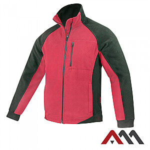 Flīsa jaka ar rāvējsl. sarkana-meln. XL