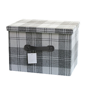 Ящик для хранения с крышкой London 30x30x45см, серый, полиэстер