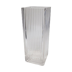 Стеклянная ваза 30 см, прозрачная