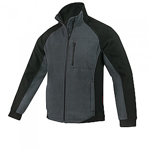 Флисовая куртка с равейслем. серо-черный XL