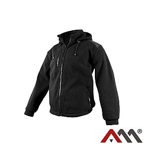 Флисовая куртка с усиливающими элементами. и капюшон черный L