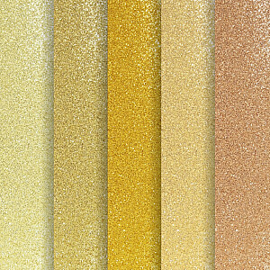 Dekoratiivne glitterkaardipaber A4 Mix colours 02 5tk/pk 210g/m2
