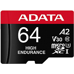 ADATA High Endurance microSDXC UHS-I U3, 64 ГБ, класс 10