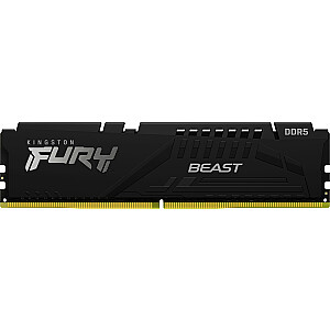 Atmiņa Kingston Fury Beast, DDR5, 8 GB, 5600 MHz, CL40 (KF556C40BB-8)