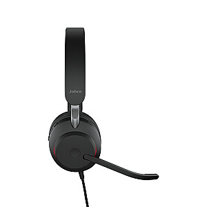 Гарнитура Jabra Evolve2 40 SE Проводная повязка на голову Звонки/Музыка USB Type-A Черный
