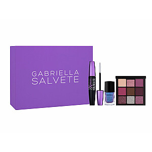 Dāvanu kastīte  Mascara 11 ml + Diamante Eyeshadow Palette 9 g Violet + Nail Polish Longlasting Enamel 11 ml No. 16 Amethyst