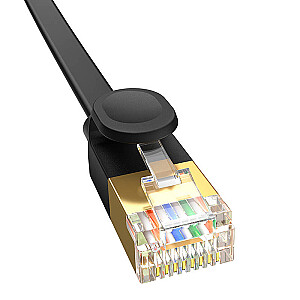 Baseus Cat 7 UTP Ethernet RJ45 Кабель плоский 1 м черный