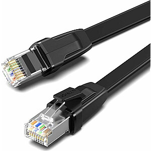 Ugreen UGREEN NW134 Плоский сетевой кабель с металлическими вилками, Ethernet RJ45, Cat.8, U/FTP, 3м (черный)