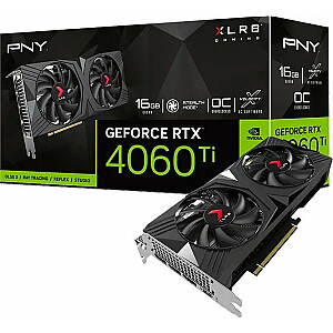 Видеокарта PNY GeForce RTX 4060 Ti XLR8 Gaming Verto OC 16 ГБ GDDR6 (VCG4060T16DFXPB1-O)