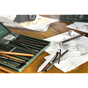 Ogles zīmulis Faber-Castell Pitt Reisskohle, mīksts, melns