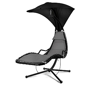 Iekarams šūpuļkrēsls ar statīvu Sanremo melns 200x125x195cm 50329000A