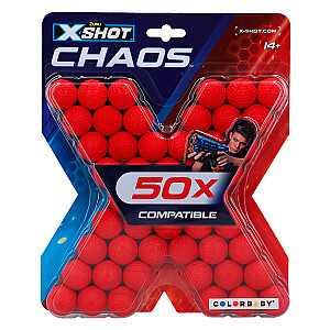 Putu gumijas bumbiņas 50 gab. X-Shot Chaos ZURU 14 g+ CB46275