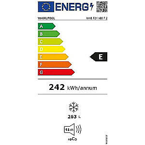 Whirlpool UW8 F2Y XBI F 2 saldētava brīvi stāvoša 263 L E Nerūsējošais tērauds