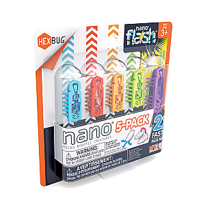 HEXBUG Interaktīvā rotaļlieta Nano vaboles ar gaismiņām, 5-paka