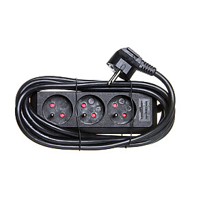 BRENNENSTUHL POWER "ECO-LINE" 3GN 3M BLACK BEZ SLĒDŽA