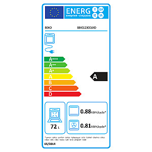 Cepeškrāsns Beko BBIE123001XD 72 L 2400 W A Nerūsējošais tērauds