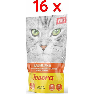 Josera Karma Vistas pastēte ar spinātiem 16x85g