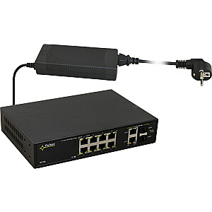 Tīkla slēdzis PULSAR SF108 Pārvaldīts Fast Ethernet (10/100) Power over Ethernet (PoE) Melns