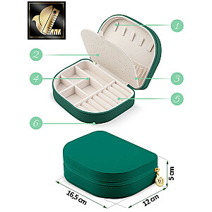 Juvelierizstrādājumu kastīte Massido MS-707 - zaļa