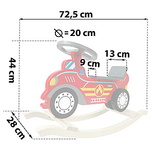 Ricokids 785001 koka šūpojošo auto ugunsdzēsēju brigāde