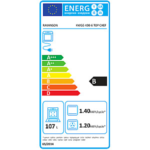 Gāzes-elektriskā plīts Ravanson KWGE-K90-6 TOP CHEF