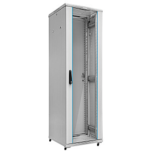 Шкаф передачи данных TOTEN 19" G7 42U 600/600 серый (стеклянная дверь спереди/цельнометаллическая дверь сзади)