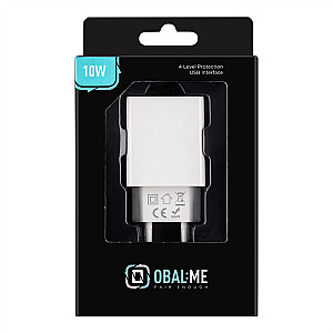 OBAL:ME Sienas lādētājs USB-A 10W Balts
