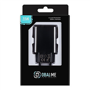 OBAL:ME Настенное зарядное устройство USB-C 20 Вт черный