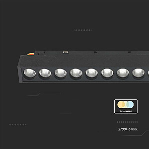 Рельсовый светильник 48В V-TAC 14Вт LED SMART WiFi TRACKLIGHT 3в1 Черный VT-3614 2700K-6400K 1300лм