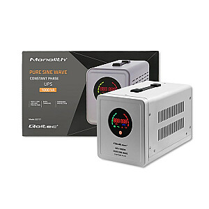 Qoltec 50717 Pure Sine Wave UPS nepārtrauktās barošanas avots | 1000VA | 700 W | pastāvīga fāze | Pelēks