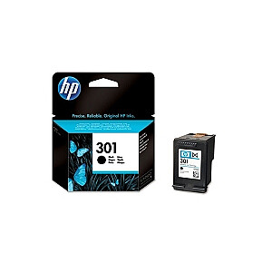 HP 301 Black Ink Cartridge, 190 pages, for HP Deskjet 1000, 1050, 2050, 3000, 3050