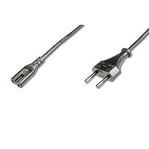 DIGITUS Power Cord, Euro - C7 M/F, 1.8m, H03VVH2-F 0.75qmm, black Digitus