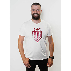 Dinamo - Men's T-SHIRT XL «DINAMO» WITH RED METALLIC PRINTING White