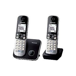 Телефон Panasonic KX-TG6812 DECT Caller ID Черный, Серебристый