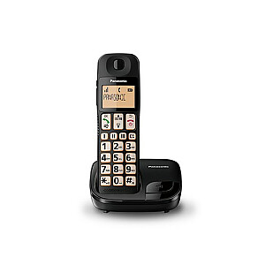 Panasonic KX-TGE110 DECT tālrunis melns zvanītāja ID