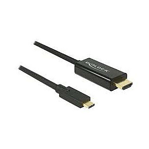 KABEL USB-C(M)->HDMI(M) 3M CZARNY (DISPLAYPORT ALTERNATE MODE) DELOCK