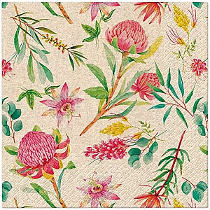 [E] SALVETES 33X33 WE CARE PASSIONFLOWER, Paw Decor Collection