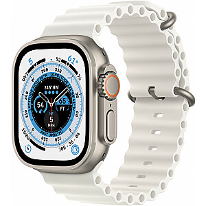 Apple Watch Ultra 2 GPS + Cellular, titāns, 49 mm, balta okeāna josla
