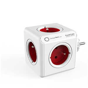 PowerCube Original 5 rozetes sarkanā krāsā