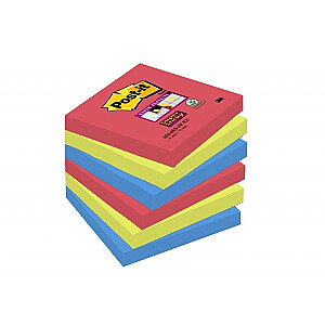 Līmlapiņas POST-IT Super Sticky Bor Bora 6x90l 76x76, 3 krāsas