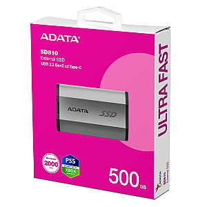 ADATA SD810 500 ГБ Черный, Серебристый