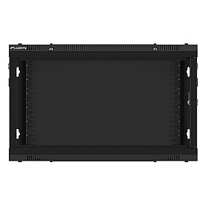 Lanberg WF01-6606-00B Стеллажный шкаф 6U Настенный стеллаж Черный