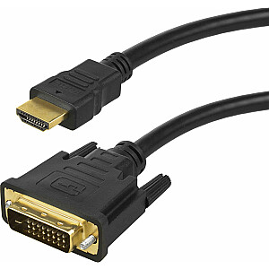 Maclean HDMI kabelis — DVI-D 2 m melns (MCTV-717)