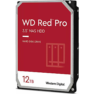 WD Red Pro 12TB 3,5 collu SATA III (6Gb/s) servera disks (WD121KFBX)