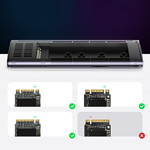 UGREEN CM400 M.2 SSD bloks, NVMe, SATA, 10 Gb|s, USB-C (pelēks)