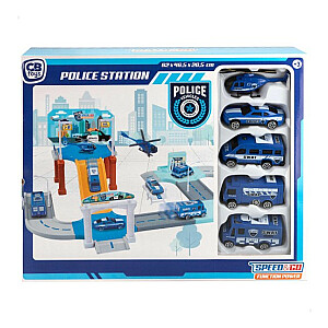 Автостоянка Полицейский участок с 5 пластмас. машинками с инерцией 3+ CB46825