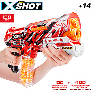Pistole X-Shot Hyper Gel Cluth  ar 5000 gēla bumbiņām, ātrums līdz 60 metriem sekundē ZURU 14 g+ CB47147