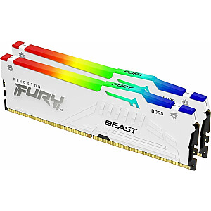 Atmiņa Kingston Fury Beast RGB, DDR5, 32 GB, 5600 MHz, CL36 (KF556C36BWEAK2-32)