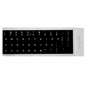 Наклейки на клавиатуру Черный/Белый ENG Ламинированный BLISTER