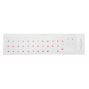 Наклейки на клавиатуру Прозрачные / RED RUS BLISTER